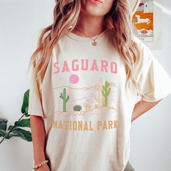 Saguaro National Park Shirt, Comfort Colors Hiking Tshirt, Desert Shirt, Arizona Trendy Shirts, Outdoorsy Gifts for Women, Cactus Tshirt