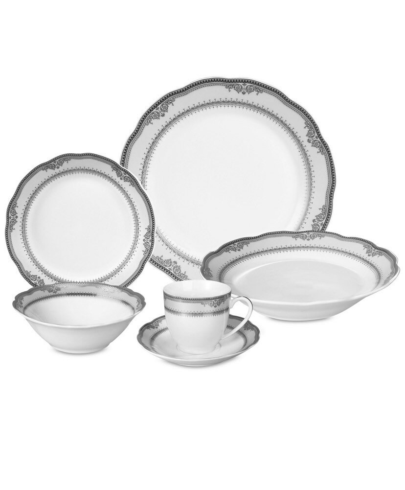 Dinnerware Set/plate Set/ Service for 8, Bone China, 57 PC, Victoria Etsy