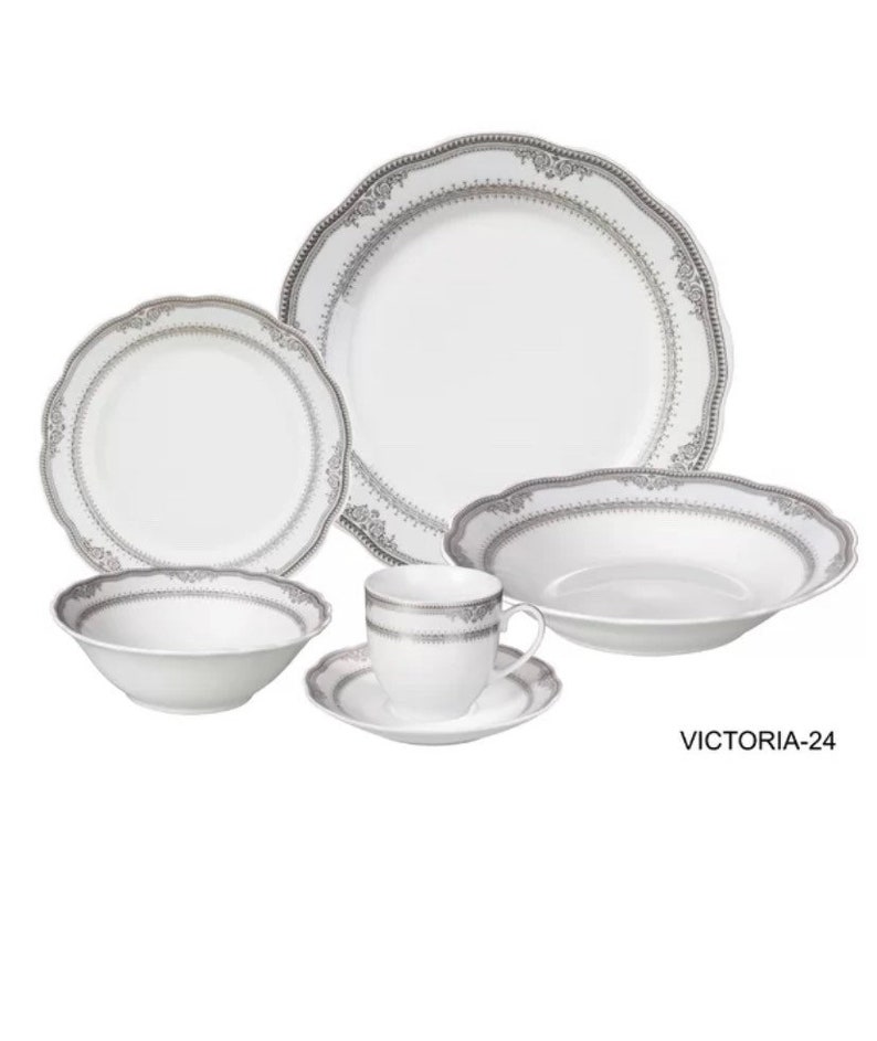 Dinnerware Set/plate Set/ Service for 8 Bone China 57 PC Etsy