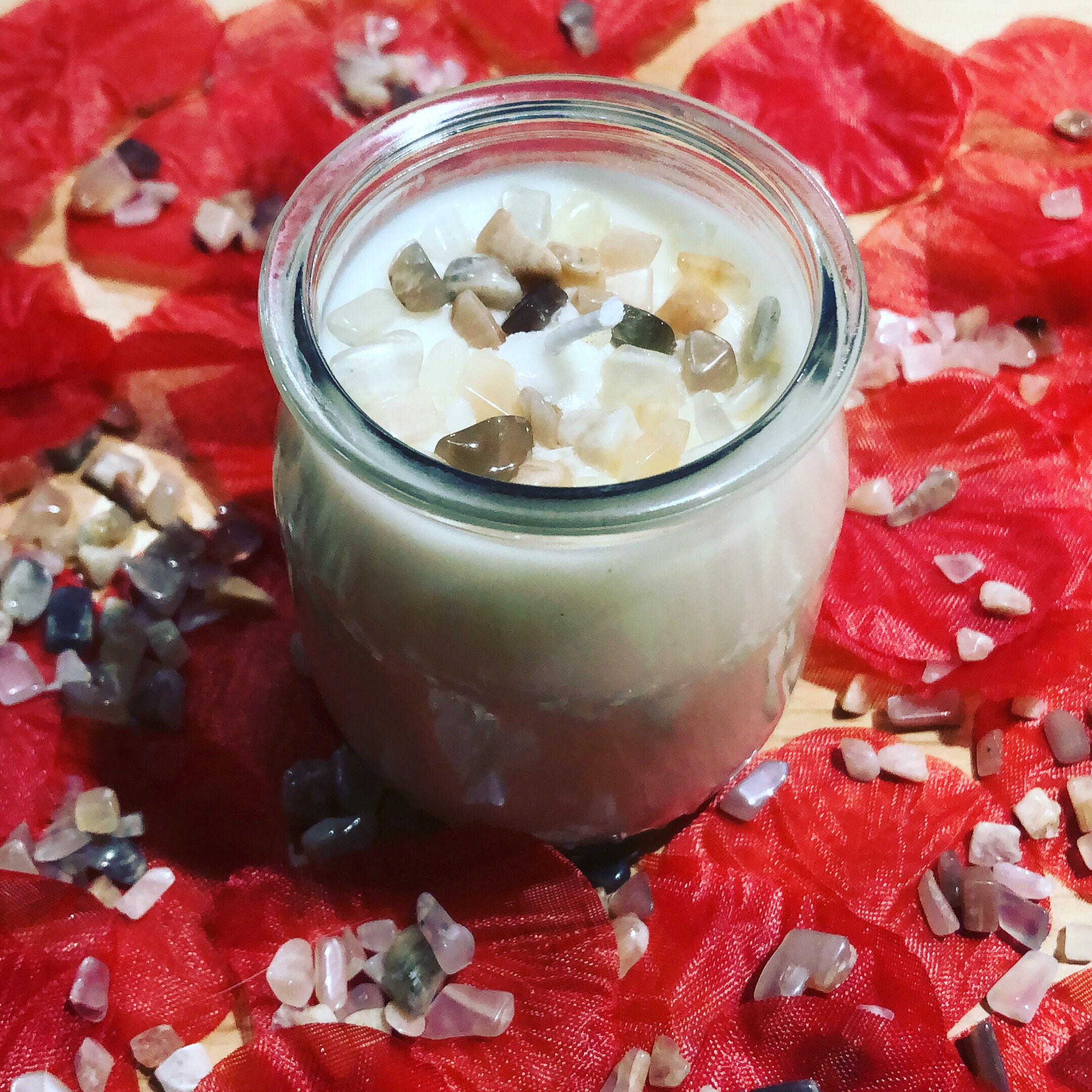 Bougie Lithothérapie Pierre de Lune