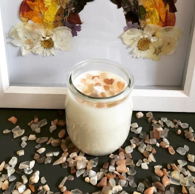 Bougie Lithothérapie Pierre de Lune