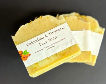 Calendula and Turmeric Handmade Face Soap Bar