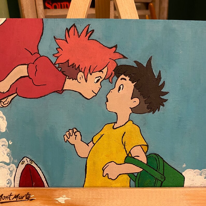 Studio Ghibli Painting, Handmade Painting, Wall Art, Canvas Acrylic ...