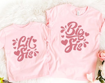 Big Little Sisters Matching Shirts, Family Matching Shirts,Big Sis, Lil Sis,Matching Sister T Shirts,Girls Family Shirts,Sibling Shirts,Gift