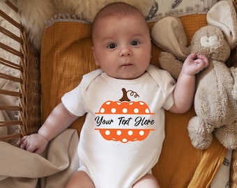Custom Pumpkin Onesie, Baby Halloween Onesie, Halloween Baby Clothes,Custom Name Onesie,Personalized Halloween Onesie, Baby Halloween Outfit