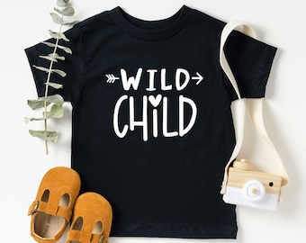 Wild Child Kids Shirt, Trendy Kids Tshirts, Kids Boy T-Shirts, Toddler Boy Clothes, Toddler Girl Clothes, Retro Hippie Toddler Graphic Tees