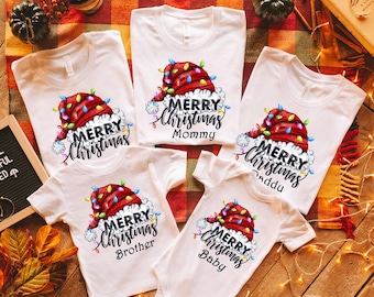 Custom Family Christmas Shirt, Personalized Christmas Matching Shirts, Merry Christmas Shirts, Family Holiday Shirts, Christmas Pajamas,Gift