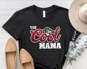 The Cool Mama T-Shirt, Mom Life Shirt, New Mom, Gift for Mom Mother Mommy,Mom Gift,Pregnancy Announcement, Baby Shower,Womens Plus Size,Cute