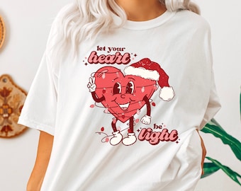 Let Your Heart be Light Shirt, Cute Christmas T Shirt, Retro Christmas Shirt, Vintage Christmas, Christmas Party, Funny Christmas Gift Shirt