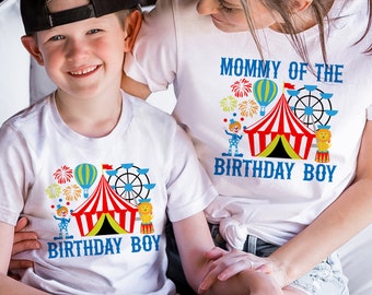 Circus Birthday Shirt Personalized, Custom Matching Shirts, Birthday Boy T Shirt, Carnival Birthday Shirt, Matching Birthday Family Shirts