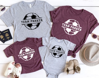 Custom Team Tshirt,Personalized Soccer Ball Shirt,Soccer Team Shirt,Customized Sports Shirt,Customize Family Shirt,Make Your Own Team Jersey