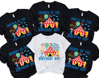Circus Birthday Shirt Personalized, Custom Matching Shirts, Birthday Boy T Shirt, Carnival Birthday Shirt, Matching Birthday Family Shirts