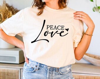 Peace Love Comfort Colors Shirt, Butterfly Shirt, Pretty Kind Shirt, Motivational Shirt, Positive Shirt, Self Love Shirt, Women Shirt