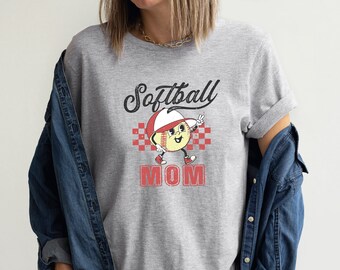 Softball Smiley Face Shirt,Softball Mom TShirt,Softball Stitches Shirt,Softball Mom Shirt,Game Day Shirt,Baseball Season,Sports Gift for Mom
