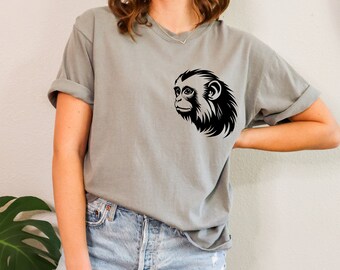 Monkey Comfort Colors Shirt, Monkey Face Shirt, Monkey Gift, Animal Shirt, Animal Lover Shirt, Zoo Shirt, Animal Gift, Cute Animal Shirt