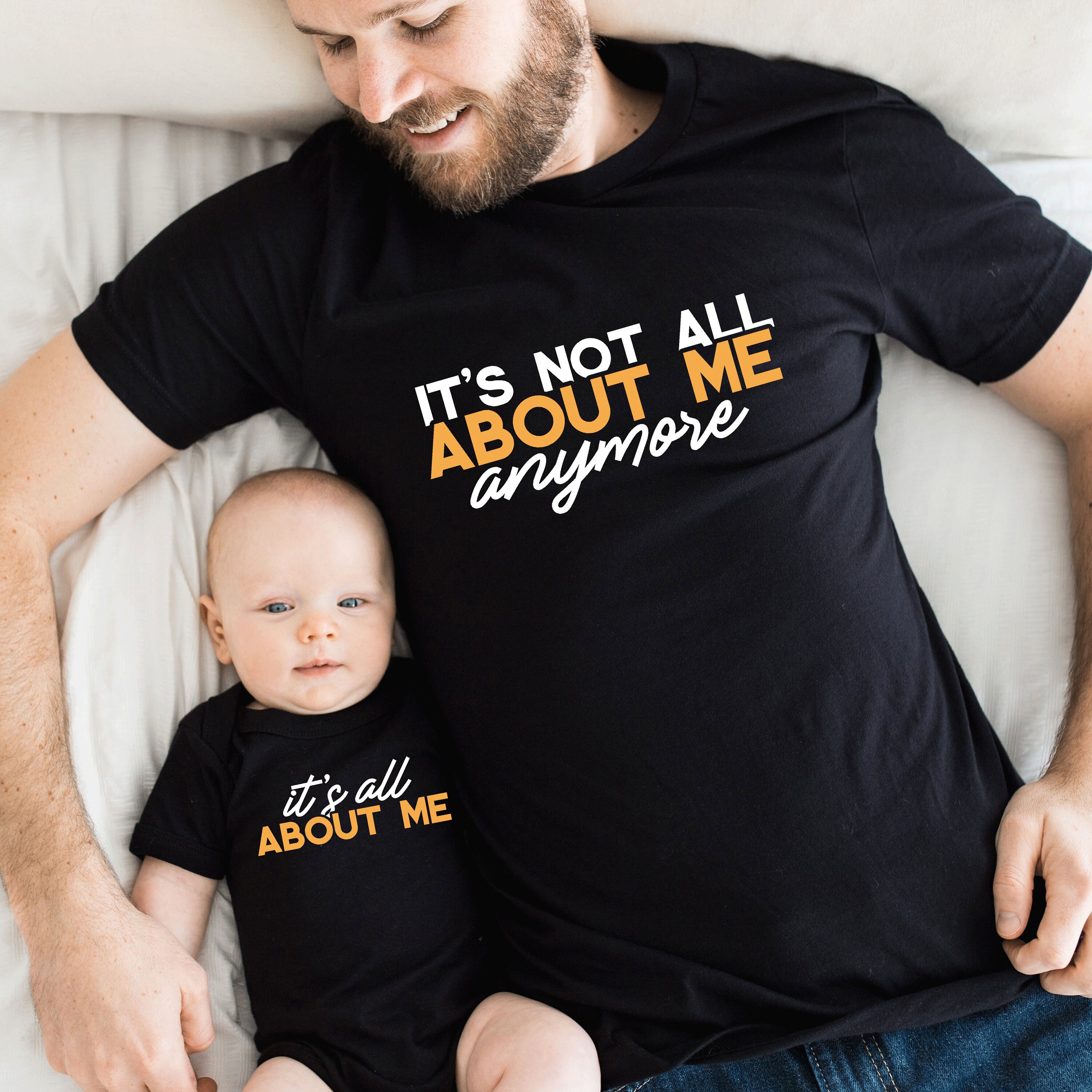 thumbnail image 2 of Personalised Father's Day Matching T-Shirts – Daddy & Son / Kids – 100% Cotton – Black 2 of 5