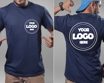 Custom Logo T-Shirt,Front and Back Logo T-Shirt,Your Desing Here,Team Logo T-Shirt,Business Logo T-Shirt,Company Logo Gifts,Gift for Her