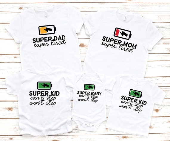 Family Matching Shirts Super Mom 