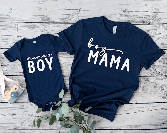 Mama's Boy Matching Shirts, Boy's Mama Matching Set, Mom and Son T-Shirt, Mother and Son T-Shirts, Mommy and Me, Mum and Me, Gift for Mom