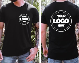 Custom Logo T-Shirt,Front and Back Logo T-Shirt,Your Desing Here,Team Logo T-Shirt,Business Logo T-Shirt,Company Logo Gifts,Gift for Her