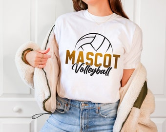 Mascot Volleyball Comfort Colors Shirt, Game Day Shirt, Volleybal Tshirt, Volleybal Gift, Mascot Shirt Mascot Gift, School Spirit Shirt