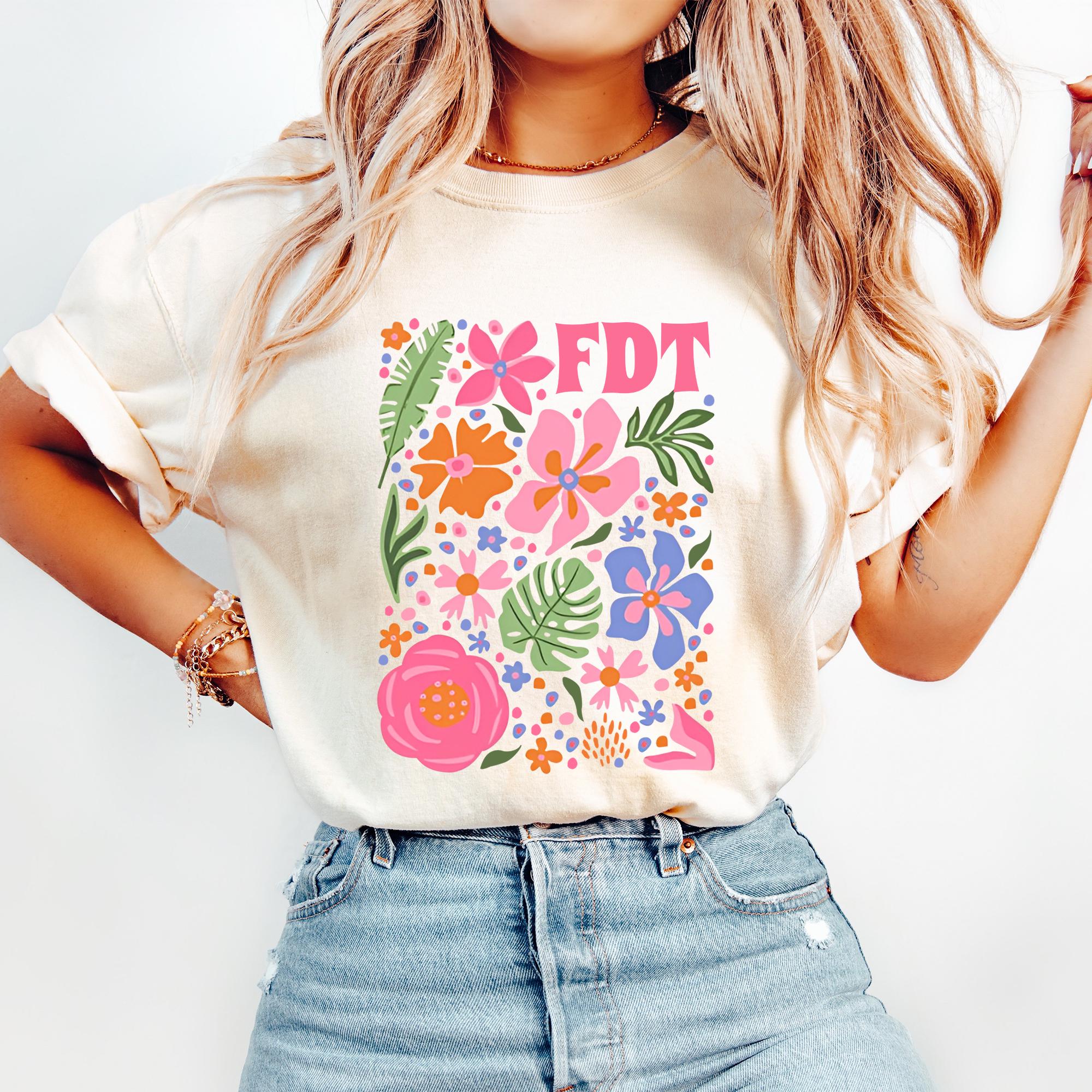 Comfort Colors FDT Floral T-shirt,fdt Anti Trump T-shirt,fdt T