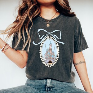 Comfort Colors Disney Magical Castle Coquette T-Shirt,Disney Family Vacation T-Shirt,Disney Coquette Bow T-Shirt,Magic Kingdom T-Shirt