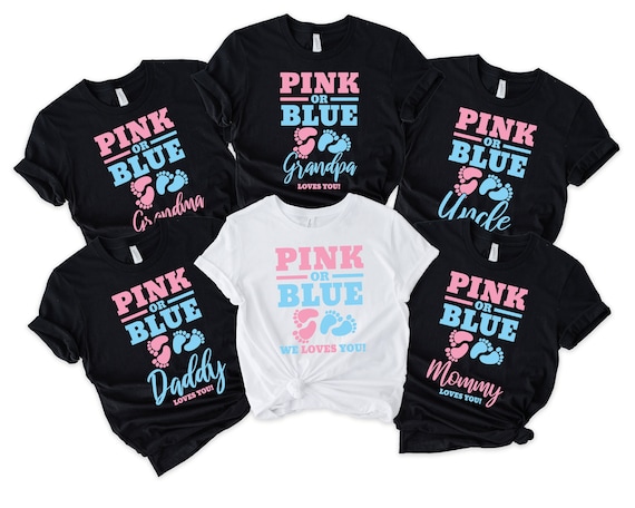 Pink Or Blue Grandpa Loves You Gender Reveal Shirt Matching Pink Or Blue Grandpa Loves You Gender Reveal Shirt Matching