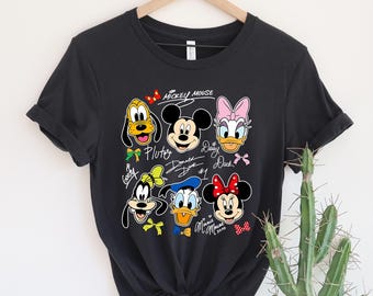 Coquette Bows Signatures Mickey and Friends T-Shirt,Mickey and Co Disney T-Shirt,Disney World T-Shirt,Disneyland T-Shirt,Magical Kingdom Tee