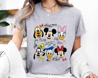Coquette Bows Signatures Mickey and Friends T-Shirt,Mickey and Co Disney T-Shirt,Disney World T-Shirt,Disneyland T-Shirt,Magical Kingdom Tee