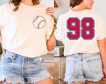 98 Comfort Colors Shirt, Baseball Shirt, Baseball 98  Shirt, Country Music Shirt, 98 T-Shirt, Western Shirt, Baseball Gift, Rock and Roll