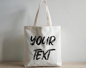 Personalized Tote Bag, Custom Tote Bags, Promotional Tote Bag, Your Text, Image, Trade Show Gift Bag, Custom Shopper, Shopping Bags
