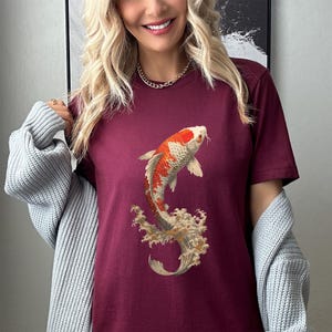 Retro Japanese Koi Fish T-Shirt,Japanese T-Shirt,Japanese Street Wear,Japanese calligraphy,Koi Fish T-Shirt,Koi carper Japan Tee,Tokyo Style
