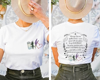 Salt Rosemary Lavender Love Front and Back Shirt, Magic Spell Shirt, Halloween Shirt, Witchy Shirt, Practical Magic, Practical Magic Shirt
