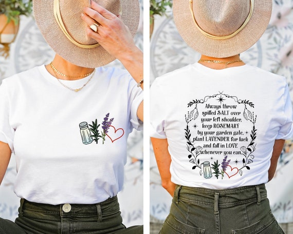 Salt Rosemary Lavender Love Front and Back Shirt, Magic Spell Shirt, Halloween Shirt, Witchy Shirt, Practical Magic, Practical Magic Shirt