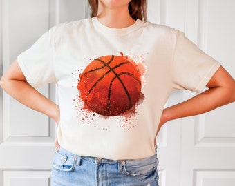 Basketball Comfort Colors Shirt, Basketball Shirts, Basketball Mom Shirt, Basketball Tee, Sports  Shirt, Game Day Tee, Game Day Shirt