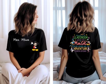 Personalized Teacher Shirt, Teacher Shirt, Mickey Mouse Shirt, Disney Shirt, Custom Name TShirt, Disney Teacher, School Shirt