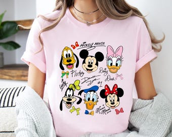 Coquette Bows Signatures Mickey and Friends T-Shirt,Mickey and Co Disney T-Shirt,Disney World T-Shirt,Disneyland T-Shirt,Magical Kingdom Tee
