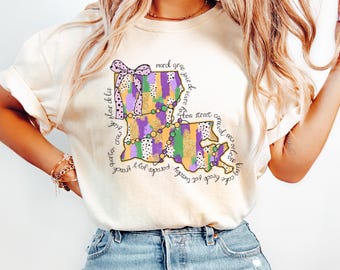 Comfort Colors Louisiana Mardi Gras T-Shirt,Mardi Gras Festival T-Shirt,Mardi Gras Dead T-Shirt,Fat Tuesday T-Shirt,Nola Shirt,Louisiana Tee