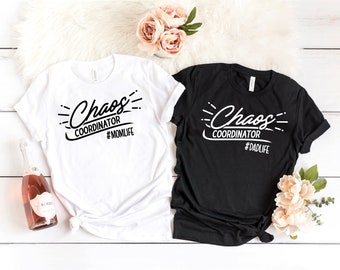 Chaos Coordinator Chaos Creator Matching Family Shirts,Dadlife Momlife Kidlife Babylife,Funny Family Group Shirts, Family Clothing Set, Gift