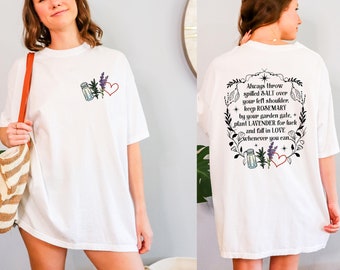 Salt Rosemary Comfort Colors Lavender Love Front and Back Shirt, Practical Magic Shirt, Magic Spell Shirt, Halloween Shirt, Witchy Shirt