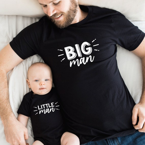 Big Man Little Man Shirt, Daddy and Me Matching Outfits, Dad and Baby,father  and Son Shirt,funny Family Matching T-shirts, Cute Onesies Baby 