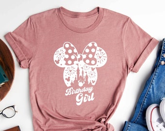 Chemise anniversaire Minnie, chemise anniversaire fille, chemise anniversaire Disney, chemise Disney World, chemise Disneyland, anniversaire Disneyland