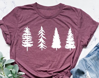 Pine Tree Shirt, Pine Tree T Shirt, Camping Shirt, Hiking Shirt, Adventure Shirts, Nature Lover Gift, Outdoors Shirt, Gift for Camp Lover