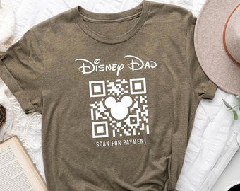 Disney Dad Scan For Payment, Funny Disney Dad Shirt, Disney Shirt, Father's Day Gift, Disneyworld , Gift for Dad, Mickey Disney Shirt