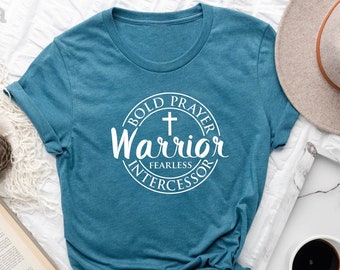 Prayer Warrior Shirt, Christian Shirts, Religious Clothing, Religious Gifts, Faith Shirt,Religion Shirt,Jesus Shirt,Bible Shirt,Gift for Her