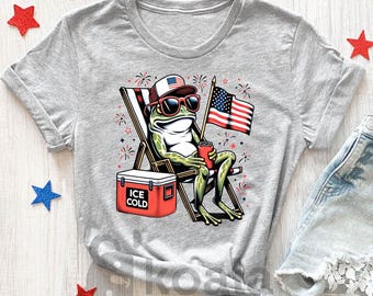 Frog 4th of July USA Shirt, Fourth of July Shirt, Funny Frog Shirt, 4th of July Shirt , American Flag Shirt, USA Shirt, Frog Shirt