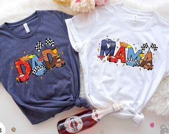 Bundle Dad Mama Family Trip Shirt, Family Vacation Shirt, Cars 95 Shirt, Magical Kingdom Shirt, Vacay Mode Shirt, Family Matching Shirt