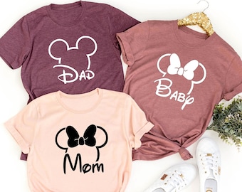 Family Mouse Shirt, Mom Dad Baby Shirt, , Disney Mom Shirt, Disneyland Tee, Disney Family Shirt,Magical World,Disney Adventure,Trend Apparel