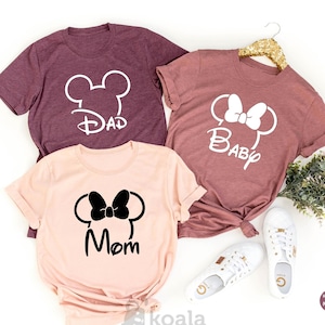 Family Mouse Shirt, Mom Dad Baby Shirt, , Disney Mom Shirt, Disneyland Tee, Disney Family Shirt,Magical World,Disney Adventure,Trend Apparel